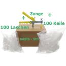 Fliesen Nivelliersystem BASIS-SET 100 Laschen 100 Keile 1...